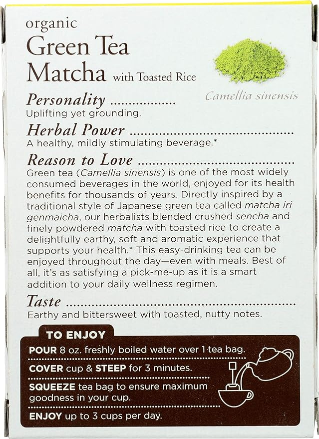 Té Verde Matcha Genmaicha Orgánico 96 Bolsitas miniatura 2