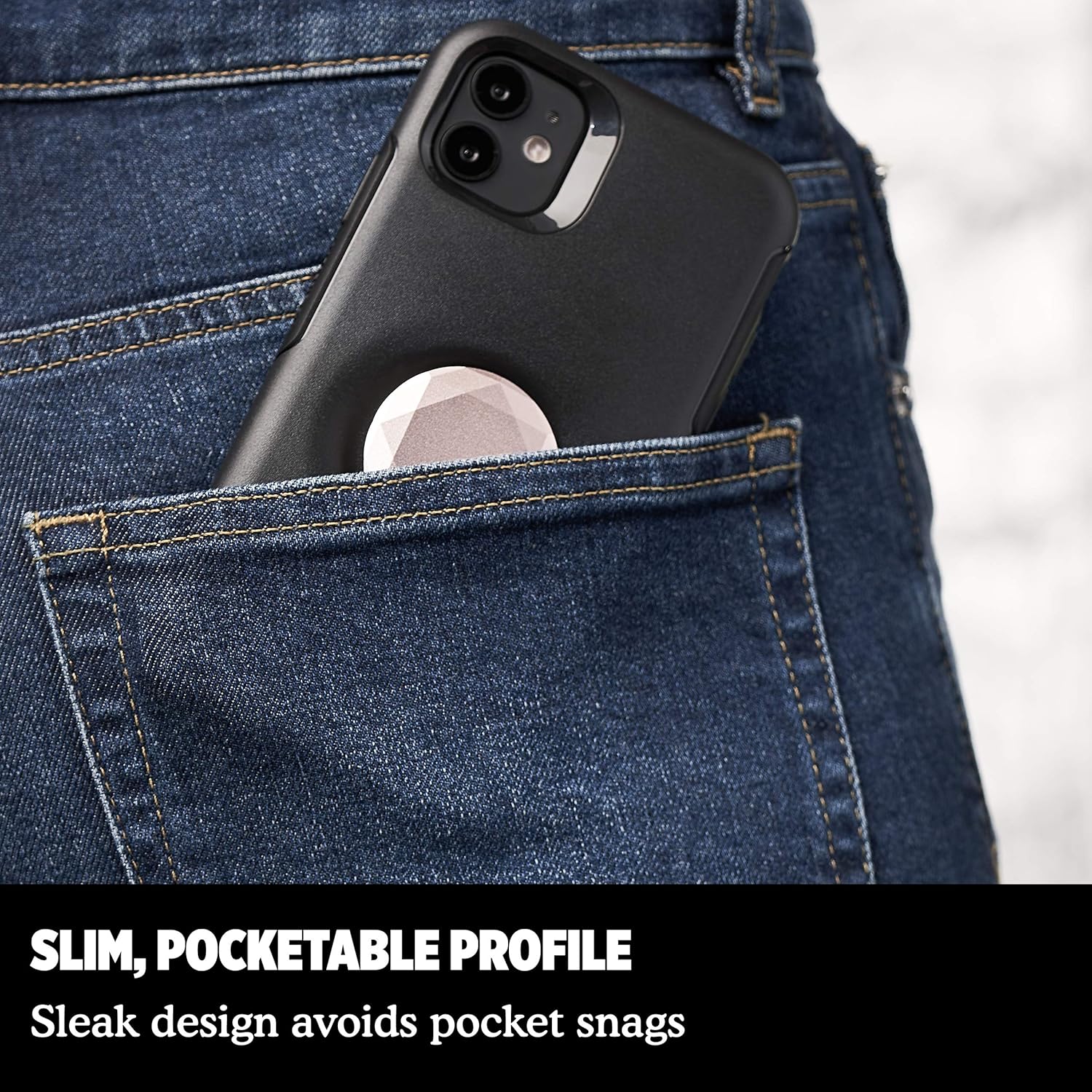 Review Discount Otter + Pop for iPhone 11: OtterBox Symmetry Series Case with PopSockets Swappable PopTop - Black and Metallic Diamond Rose Gold