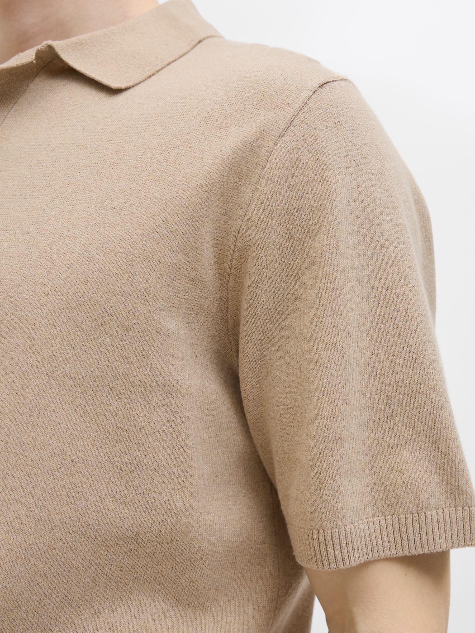JJ REBEL Jrebcallum Knit Polo Ss, Crockery., L