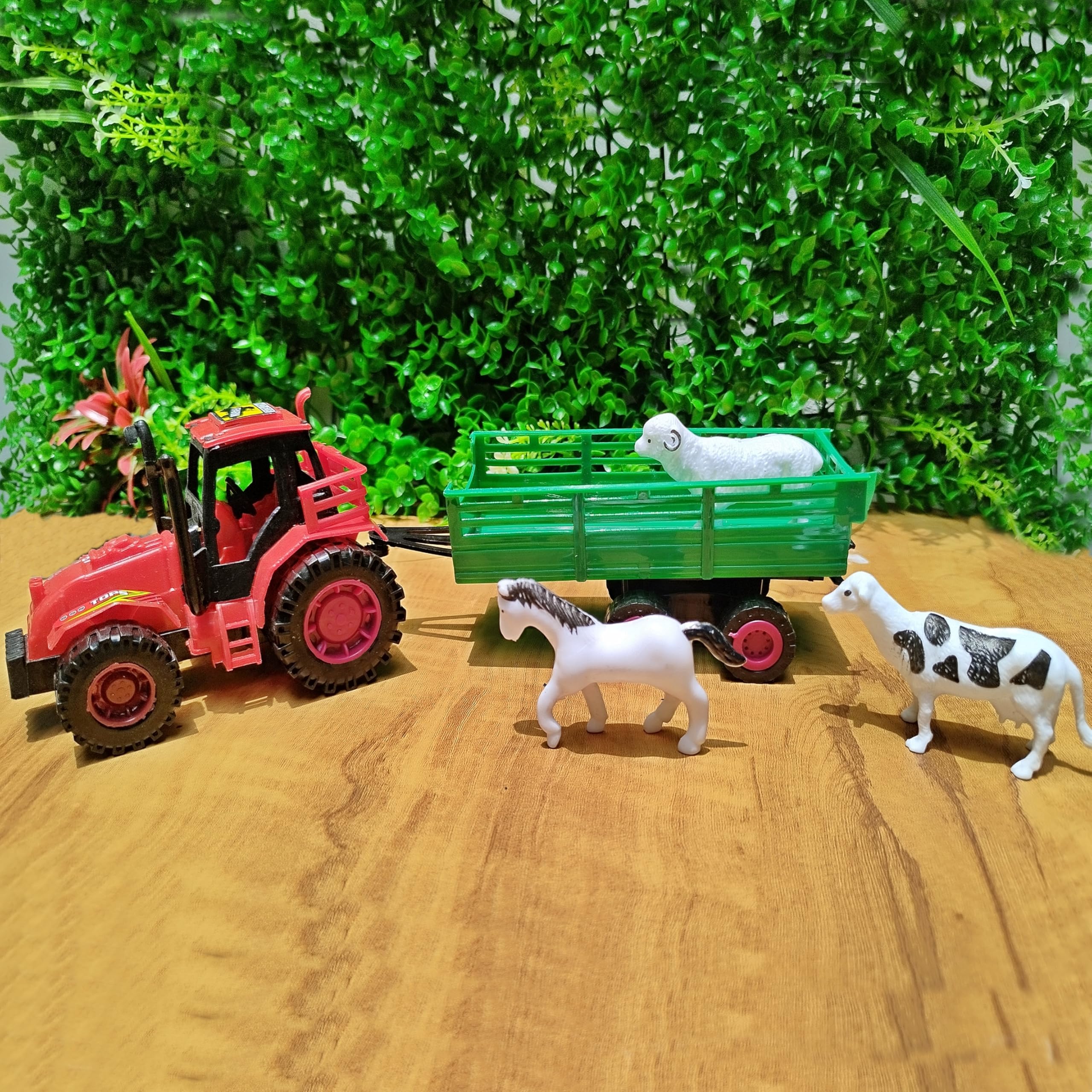MUREN® Tractor Trolley Toy for Boys with 3 Animals- Farmer Tractors Pull Back Toy for 2-10 Years Kids-Toy Tractor Vehicle for Pretend Fun Play-Multicolor (B0D967M14D) Amazon Price History, Amazon Price Tracker