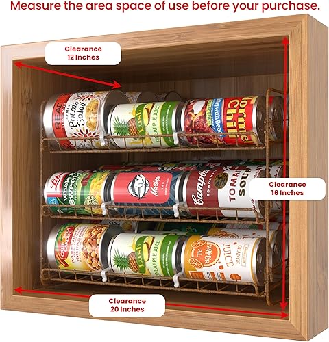 Miniatura 4 de Utopia Kitchen Organizador de latas apilable, con capacidad para hasta 36 latas para cocina, armario o despensa (blanco)