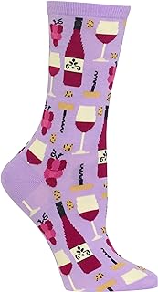 Hot Sox Women's Fun Cocktail Crew Socks-1 Pair Pack-Happy Hour Cool & Funny Gifts