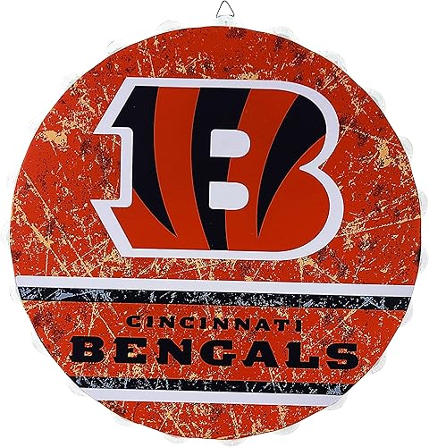 Vista 82 de Cartel de pared de Los Angeles Rams de 13 pulgadas con tapa de botella envejecida, edición limitada, de FOCO Rams, representa a la NFL y muestra tu