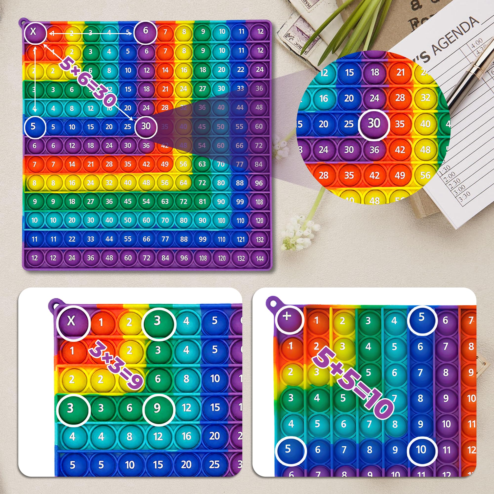 Briocht Times Tables and Addition Maths Toy, Multiplication Tables for Kids Times Tables Game - Image 4