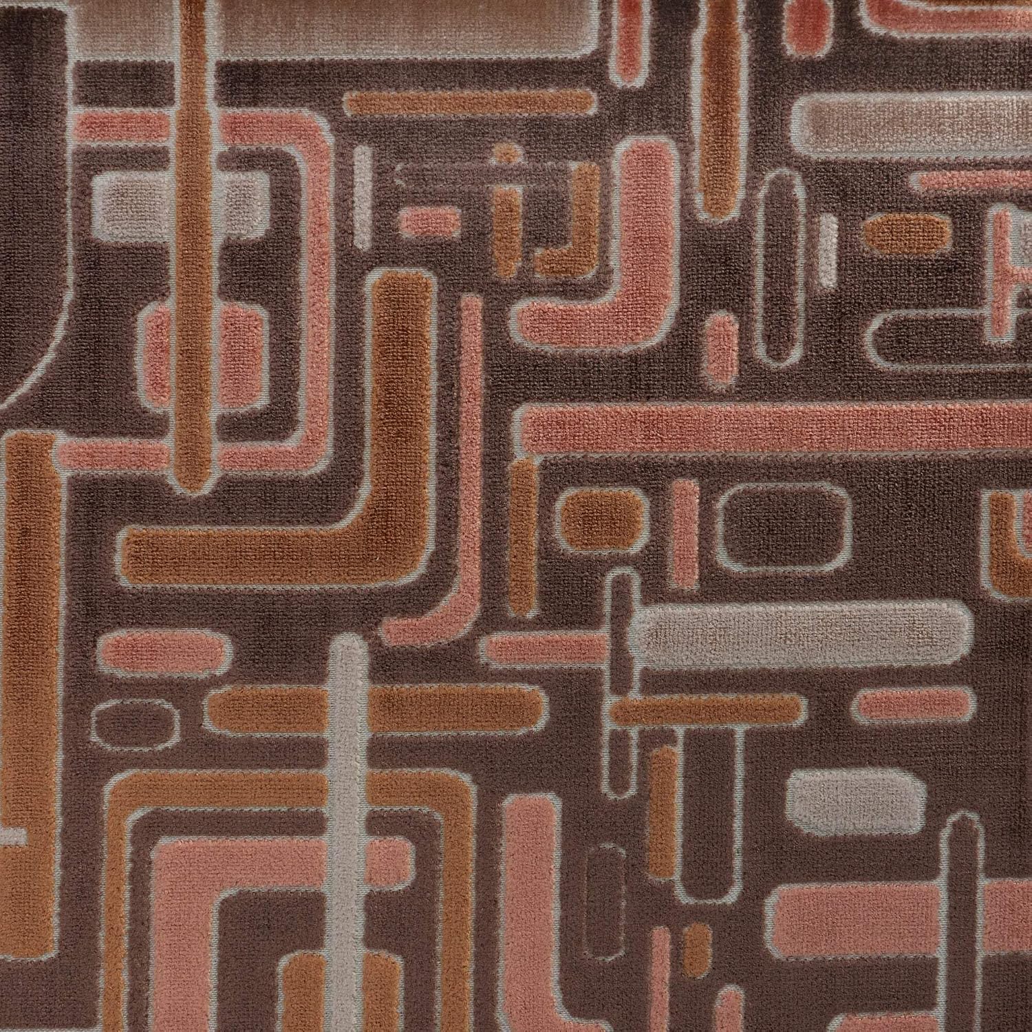 TOP FABRIC, Right Angle - Cut Velvet Upholstery Fabric by The Yard MODSQUAD Gold