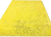 Vista 200 de Yeaban Juego de alfombras de baño verde manzana 2 piezas (20" x 32" y 17" x 24"), tapetes de baño de felpilla gruesa Alfombras de baño absorbentes