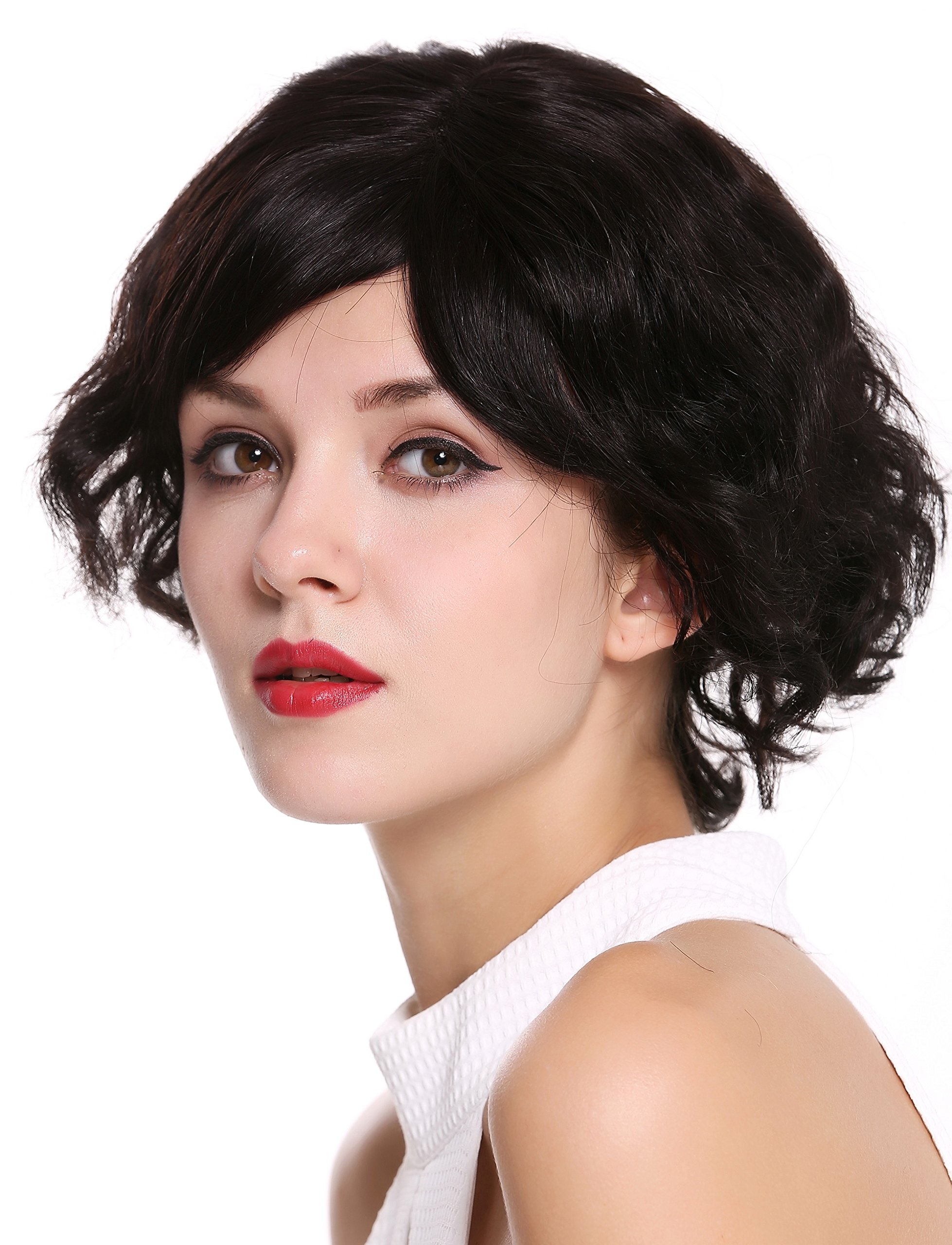 WIG ME UP - MS-16321-MT-1B Quality women's wig lady monofilament black short wild curls wavy, Velvet black (1B), Länge: ca. 25 cm - Image 4