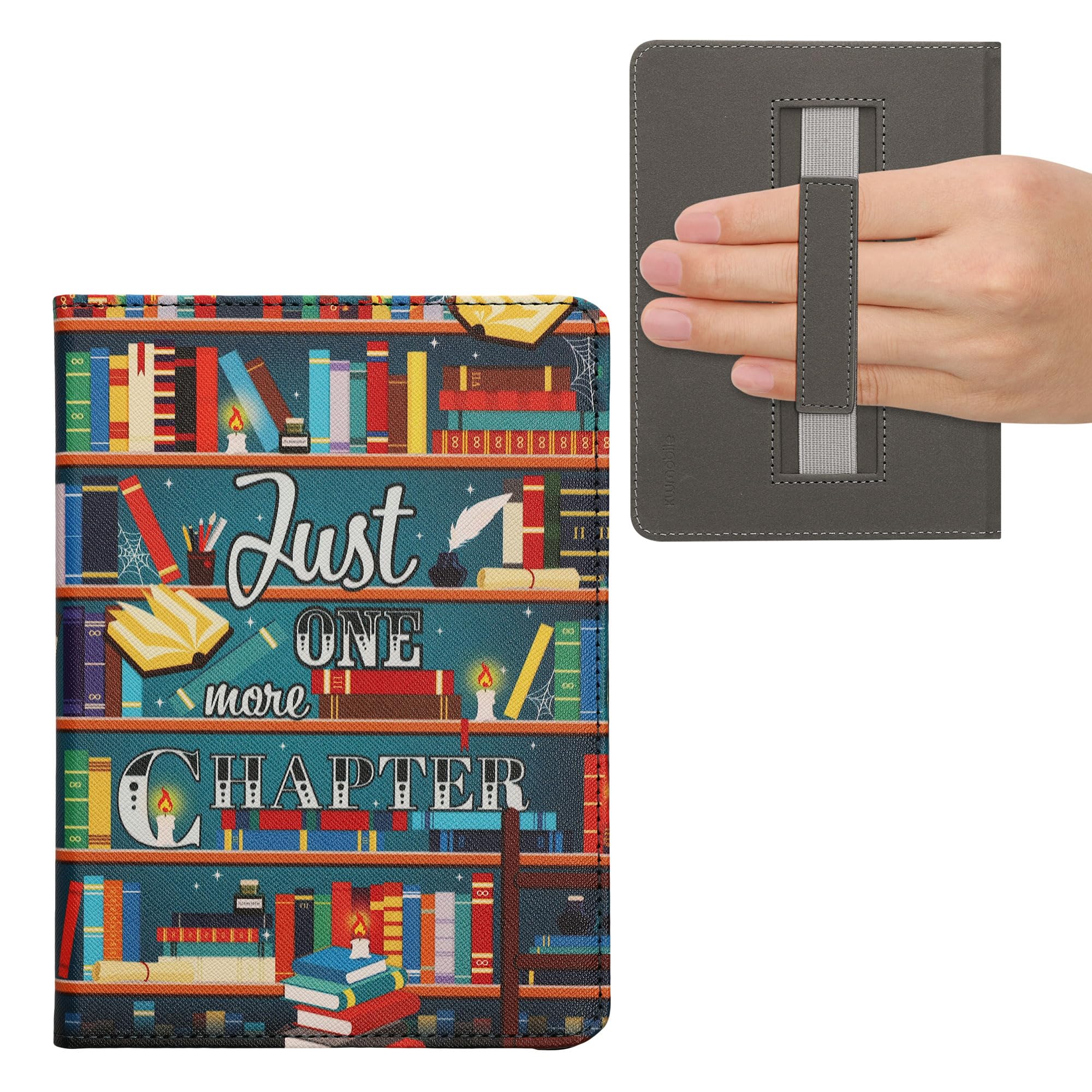 kwmobile Etui do czytnika e-booków kompatybilne z Amazon Kindle Paperwhite (12. Gen 2024) / etui Kindle Colorsoft - etui na czytnik - wielokolorowe biblioteka