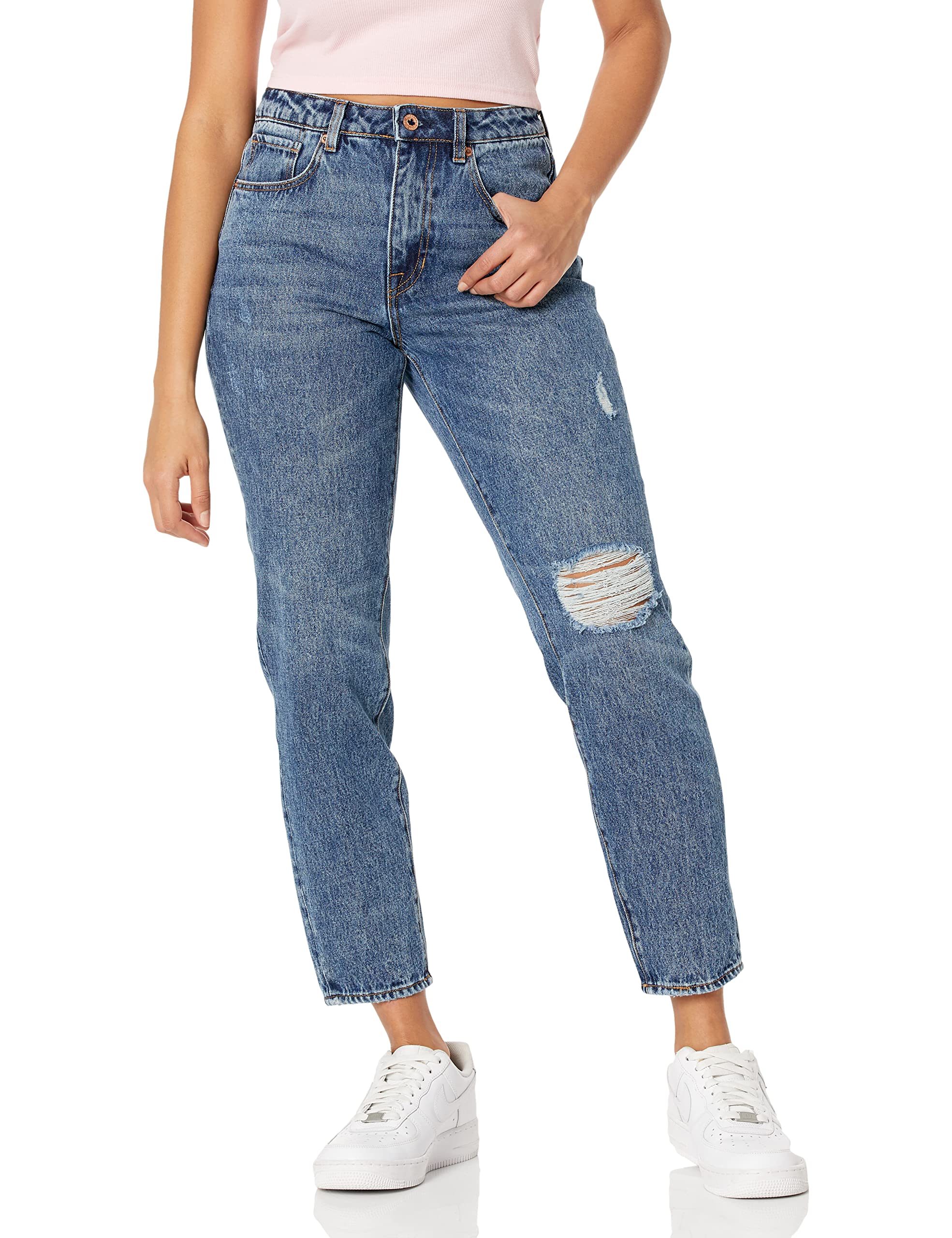 Women's Madison Relaxed Boyfriend Jeans, Indigo, 34 Regular