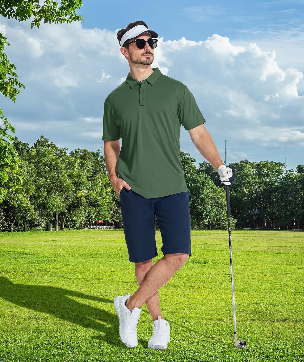 ZITY 3 Pack Mens Polo Shirts Short Sleeve Golf Moisture-Wicking Shirts for Men - Image 5