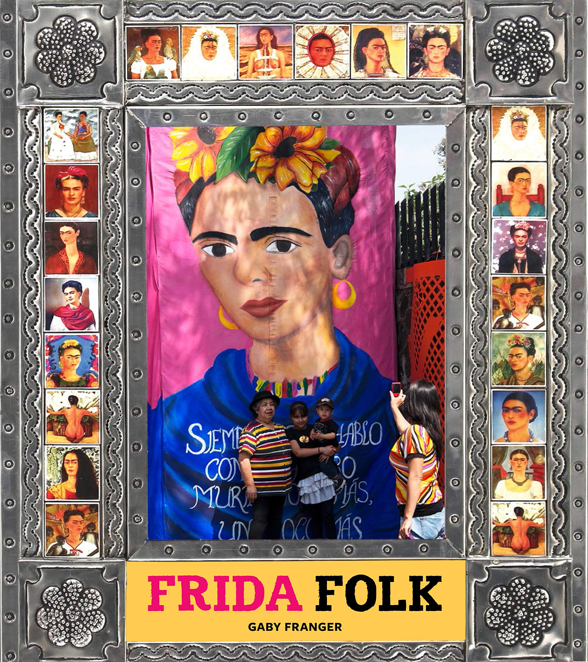Frida Folk figurine décorative en bois peint pour étagère de salon