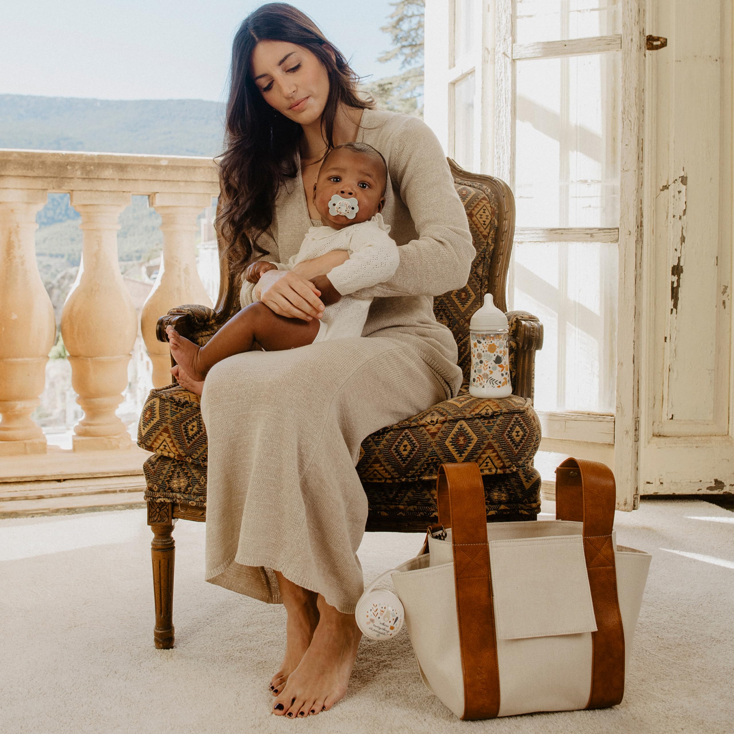 Suavinex, Sac de Maternité, Sac à Langer Bébé, Organisateur pour Poussette, Avec Anses Ajustables à la Poussette, Fermeture Éclair, Compact et de Grande Capacité, avec Poches Intérieures