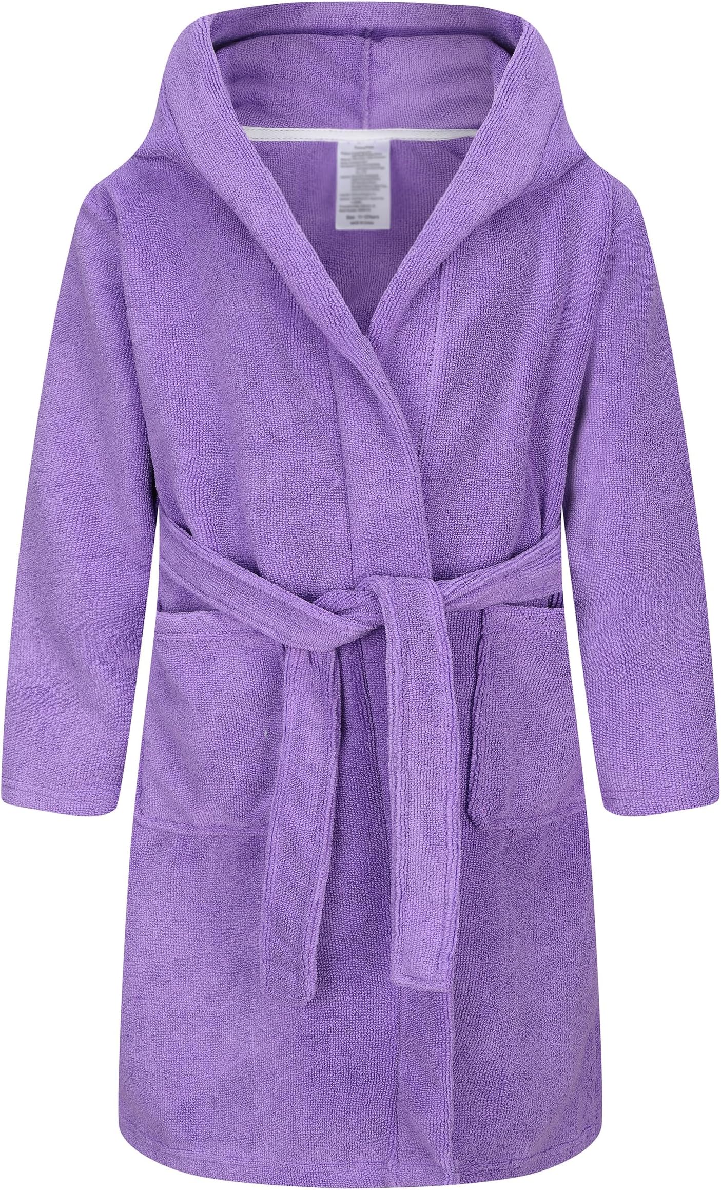 Kids Soft Towel Hooded Robe Cotton Bathrobe for Girls 5-16 Years