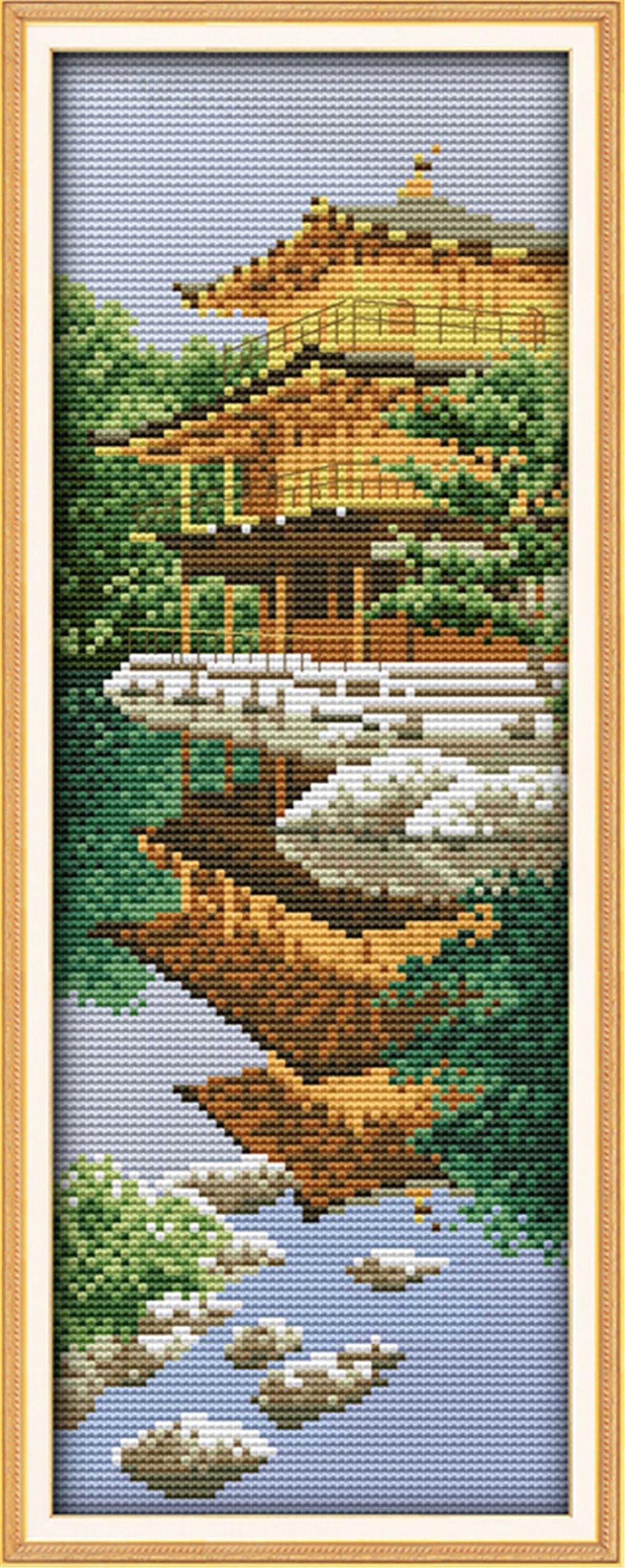 WHEEXLOCK Cross Stitch Kits Japanese Garden