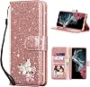 UEEBAI Wallet Case for Samsung Galaxy S20 FE 5G, Premium Glitter PU Leather Phone Case with Card Slots, Kickstand, Magnetic Closure, Bling Flip Cover - Mint Green