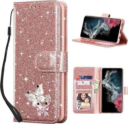 UEEBAI Funda tipo cartera para Samsung Galaxy S20 FE 5G, funda de piel sintética con purpurina premium para teléfono, ranuras para tarjetas, funda UEEBAI Funda tipo cartera para Samsung Galaxy S20 FE 5G, funda de piel sintética con purpurina premium para teléfono, ranuras para tarjetas, funda