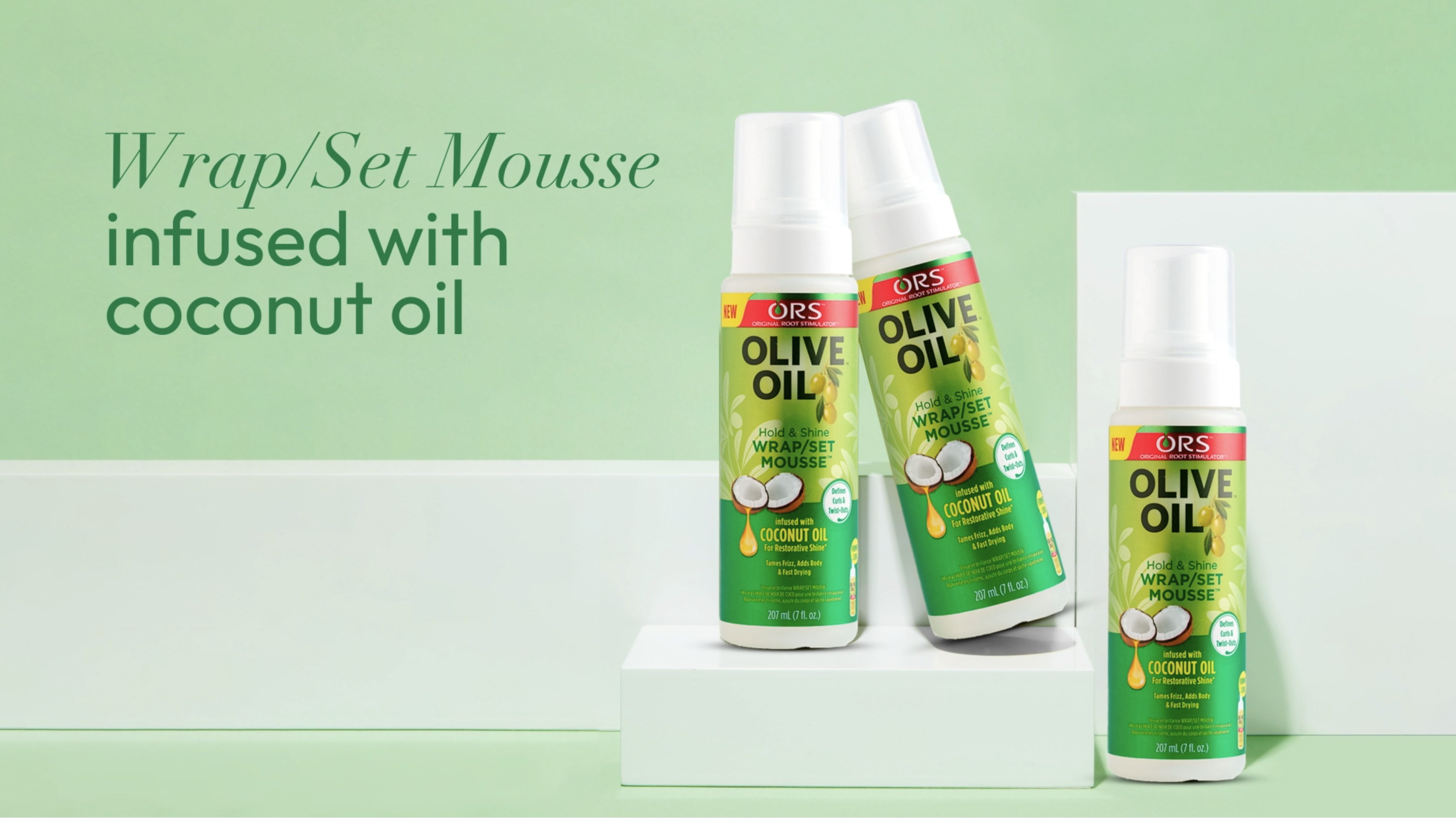 Amazon.com: ORS Olive Oil Hold & Shine Wrap/Set Mousse, Olive Oil