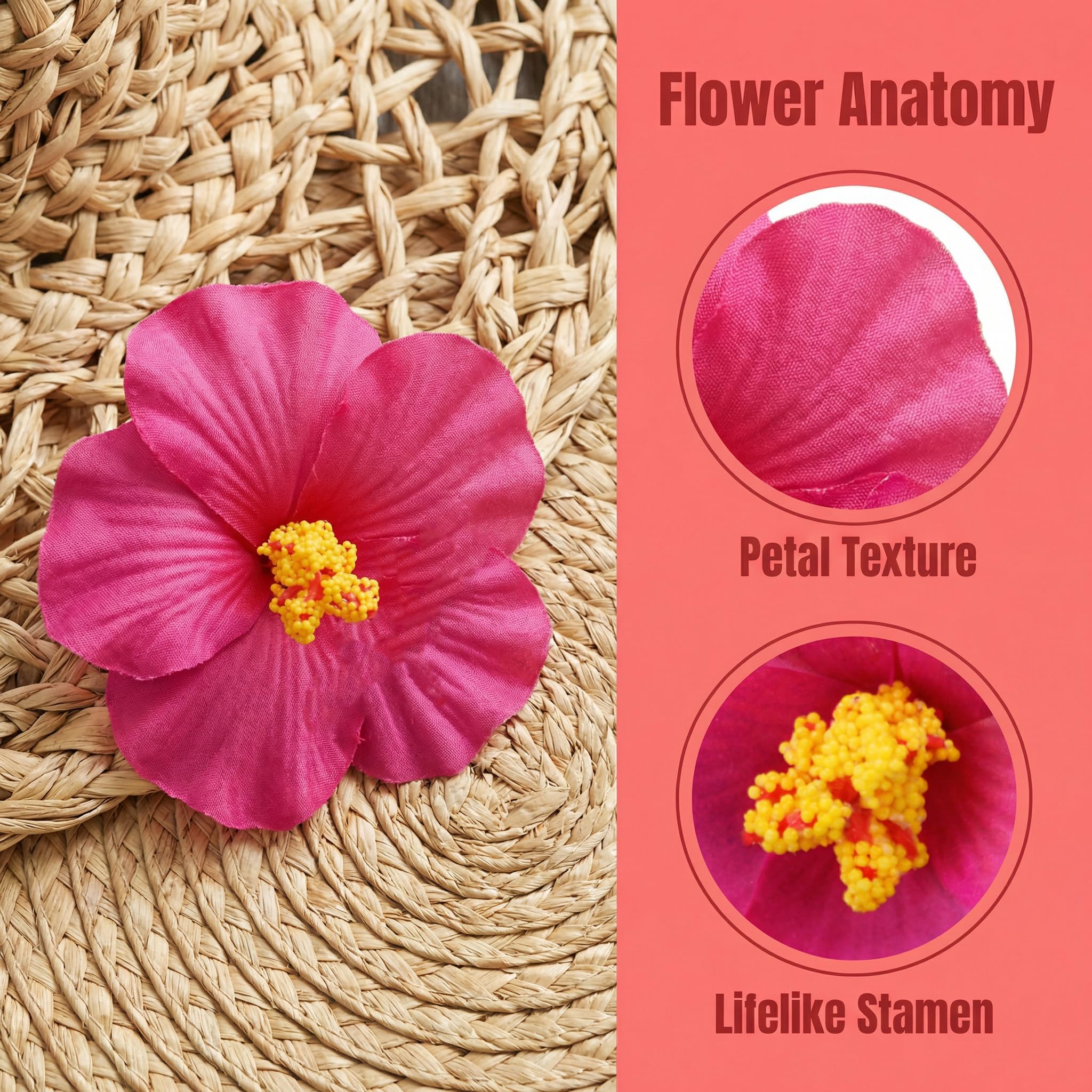 Pinzas Pelo Hawaianas 4 Piezas 9cm Multicolor Plumeria Horquillas para el Pelo Flores Tocados Fiesta Playa
