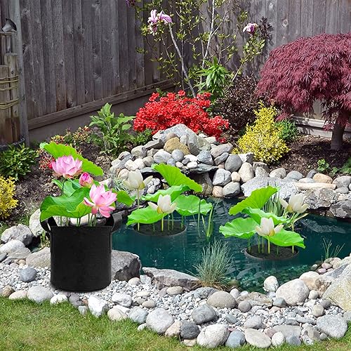 Miniatura 2 de Paquete de 8 macetas de lirio para estanque, macetas duraderas de estanque de lirios de agua, bolsas de plantación de 3 galones para plantas de