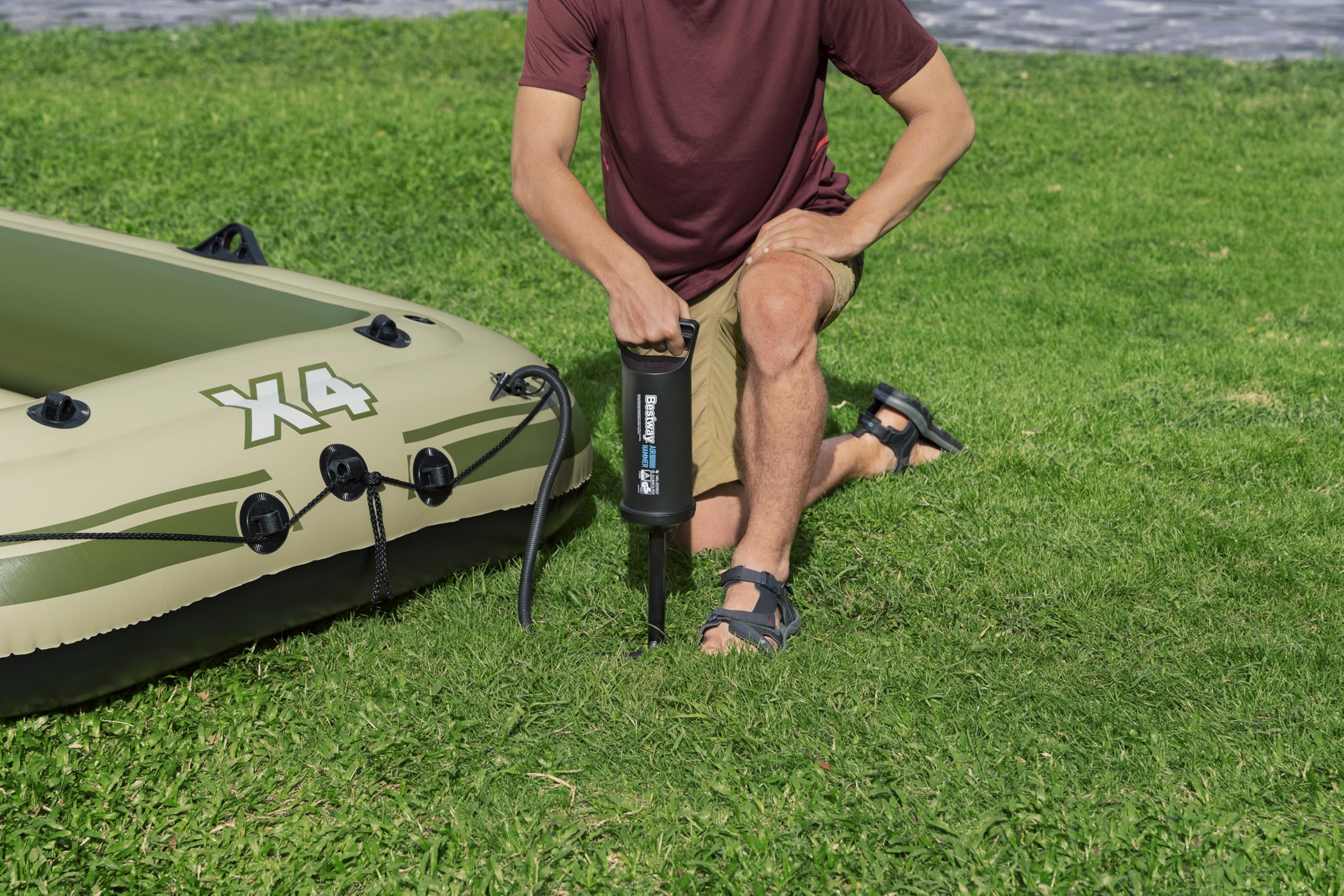 Bestway Hydro-Force Voyager X4 ponton kompletny zestaw, 350 x 145 x 49 cm