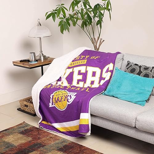 Miniatura 7 de FOCO NBA - Manta de felpa sherpa unisex para adultos, con logotipo del equipo de la NBA de 60 x 50 pulgadas