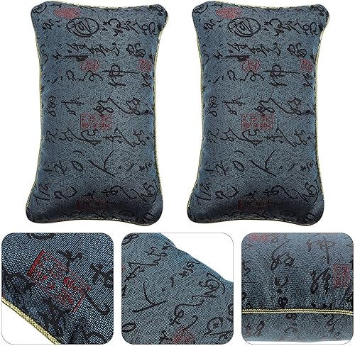Miniatura 9 de Almohada de pulso de algodón, 2 unidades, cojines de pulso de algodón para hospital, almohadas de medicina tradicional china (azul)