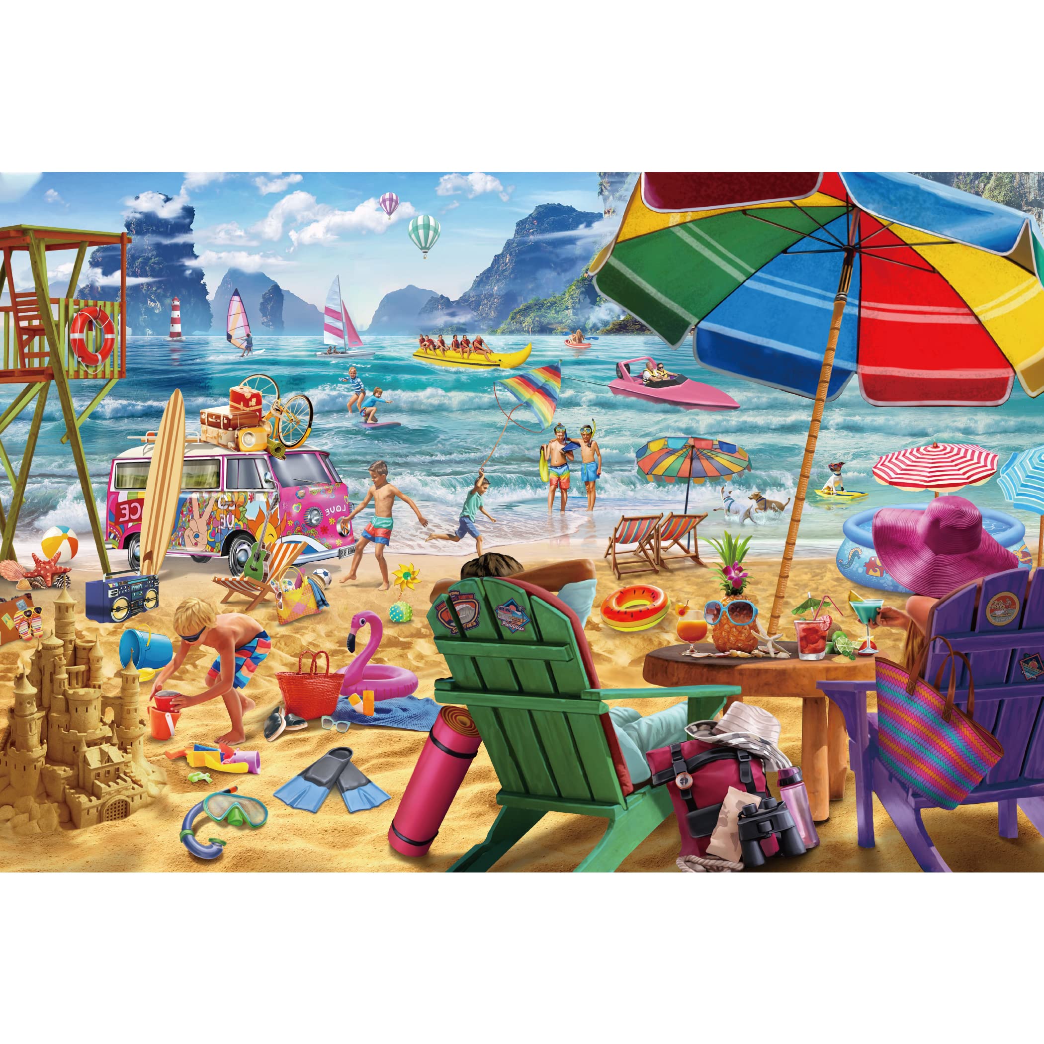 Becko USPuzzles for Adults 1000 Piece Puzzle for Adults Jigsaw Puzzles 1000 Pieces for Adults and Kids (Beach Vacation)
