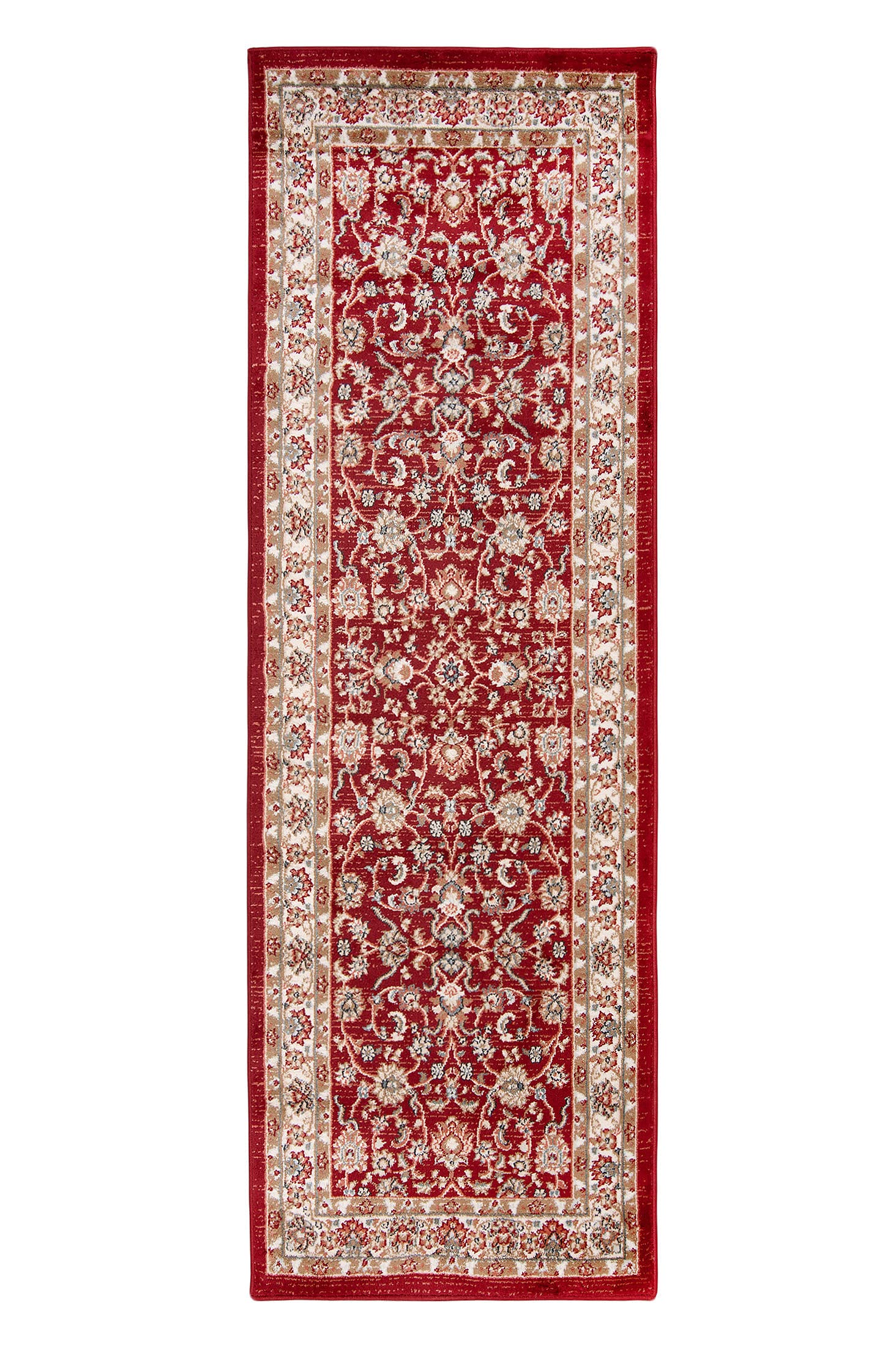 Carpeto Alfombra Pasillo 80x300cm Rojo Clásico Tradicional Oriental Vistoso
