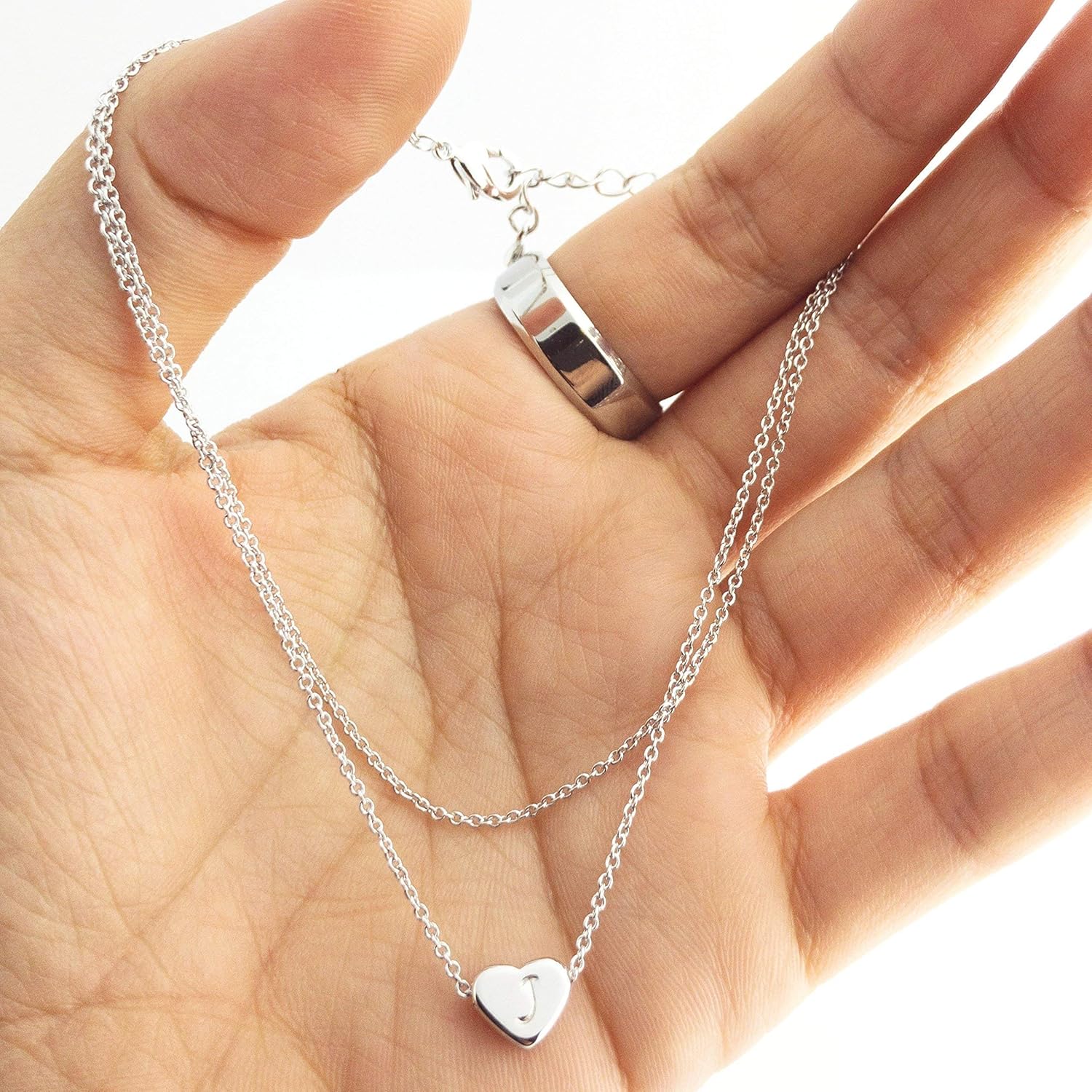 Petite Boutique Gorgeous Double Layered Initial Anklet 16K Plated Gold Rose Gold Silver Wedding bridemaids Christmas gifts Personalized gift