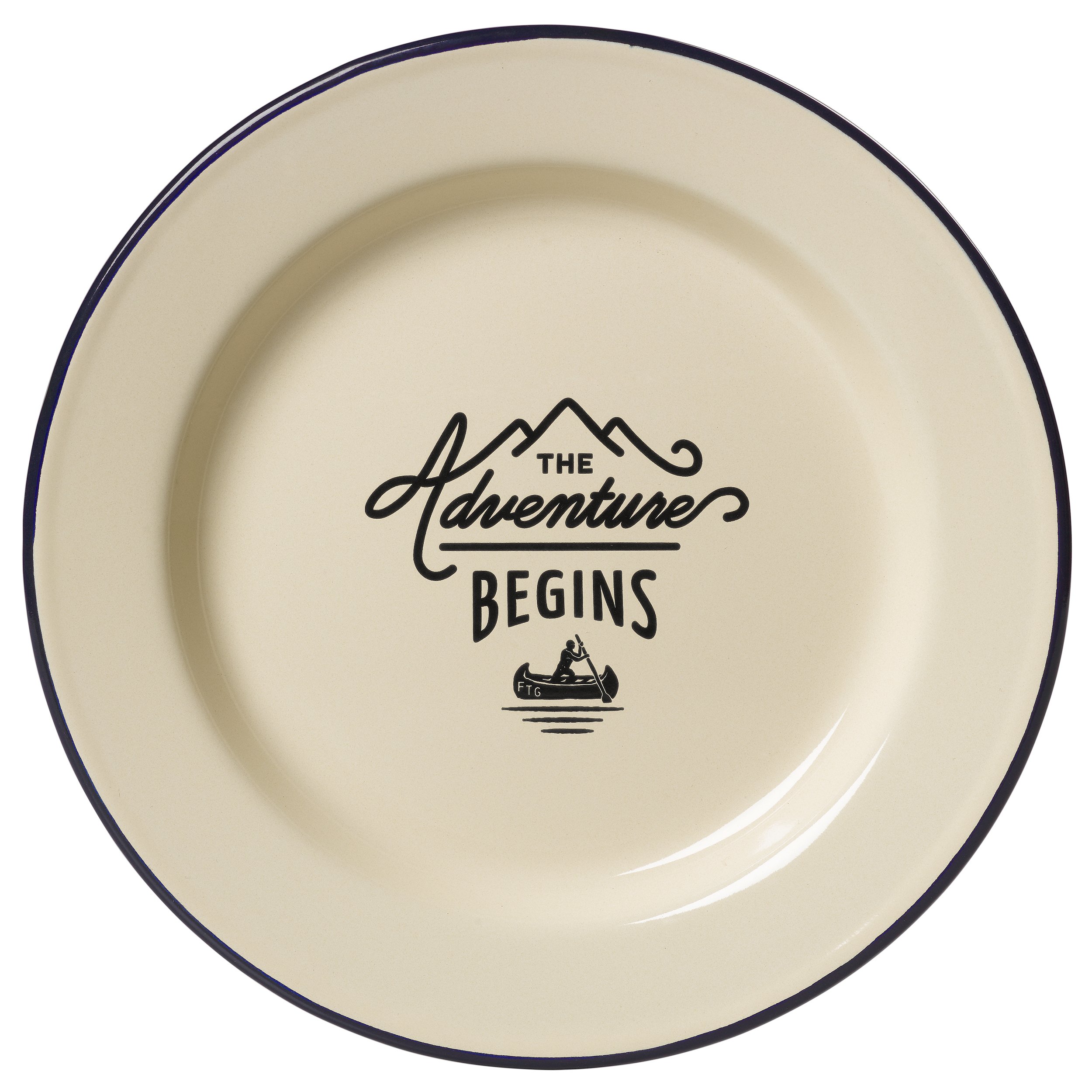 Gentlemen's Hardware Adventure Enamel Camping Plate, Cream
