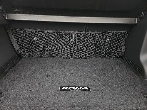 Miniatura 4 de Red de carga elástica para maletero estilo sobre para Hyundai Kona Hybrid 2018-2025  Organizadores de maletero premium y almacenamiento  Red de