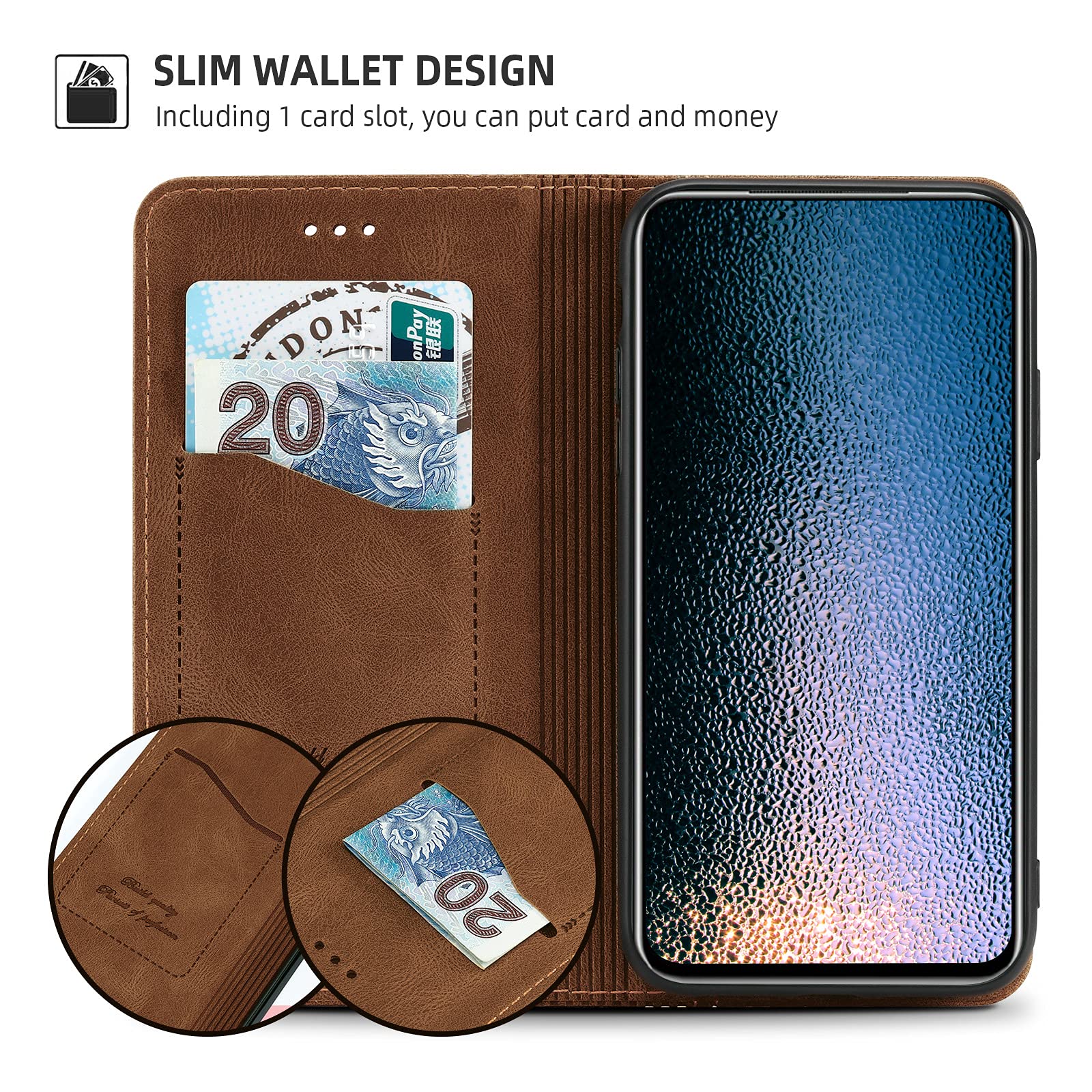 XINYEXIN Cover per Xiaomi Mi 11 Lite 4G / 5G / 5G NE, Custodia con Protezione Fotocamera [360° Magnetica Anello Supporto] Hard PC y TPU Silicone Antiurto Custodie - Nero