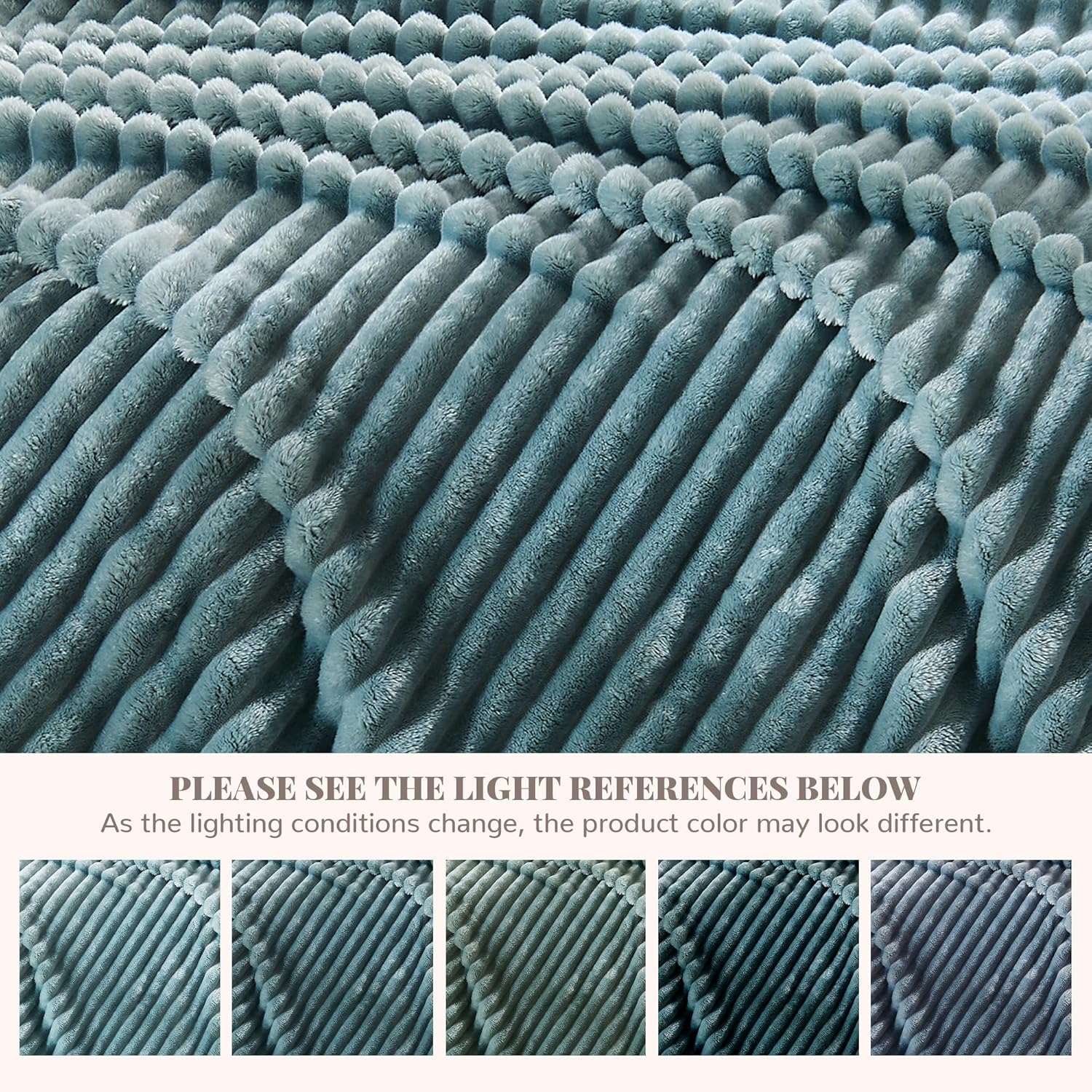 Turquoise Green Fleece Twin Size Blanket for Bed, Super Soft Cozy Blanket for Home Decor, Perfect Cozy Gifts for Women Men Gifts, Lightweight All Season Bed Blanket, 60x80 Inches - Image 7