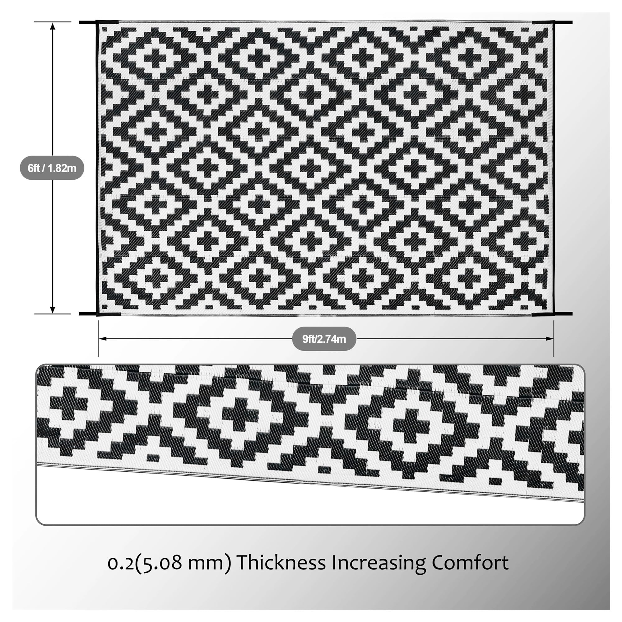 1 pièces Grand Tapis de Pique-Nique de Camping Pliable et imperméable