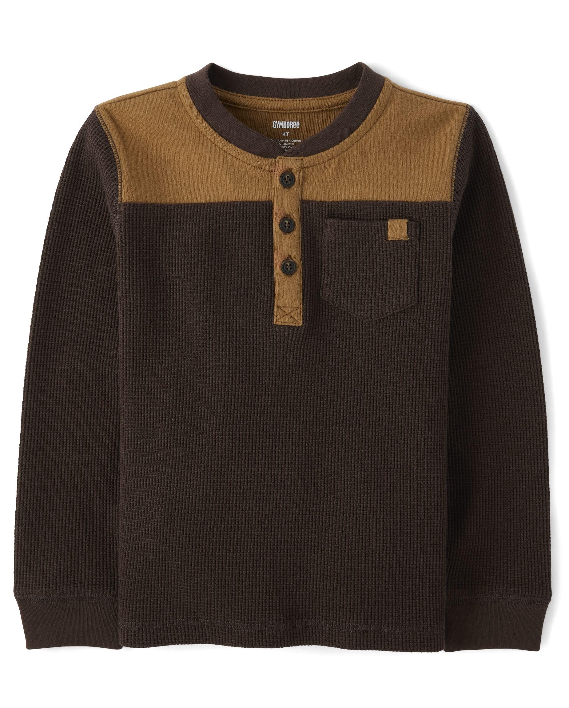 Gymboree Boys and Toddler Long Sleeve Thermal Henley Shirt