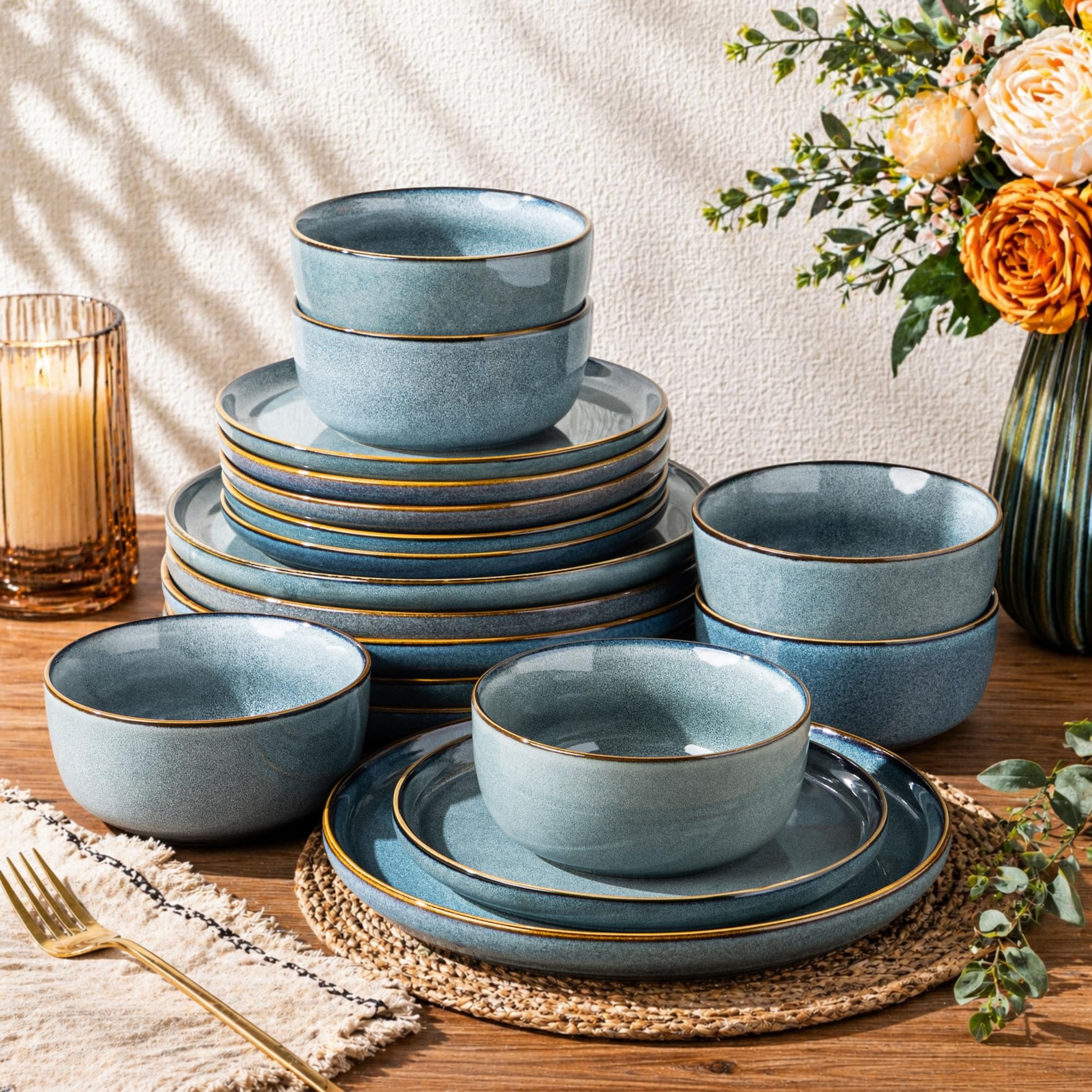 Amazon.com | GBHOME Ceramic Dinnerware Sets for 4, 12 Pieces