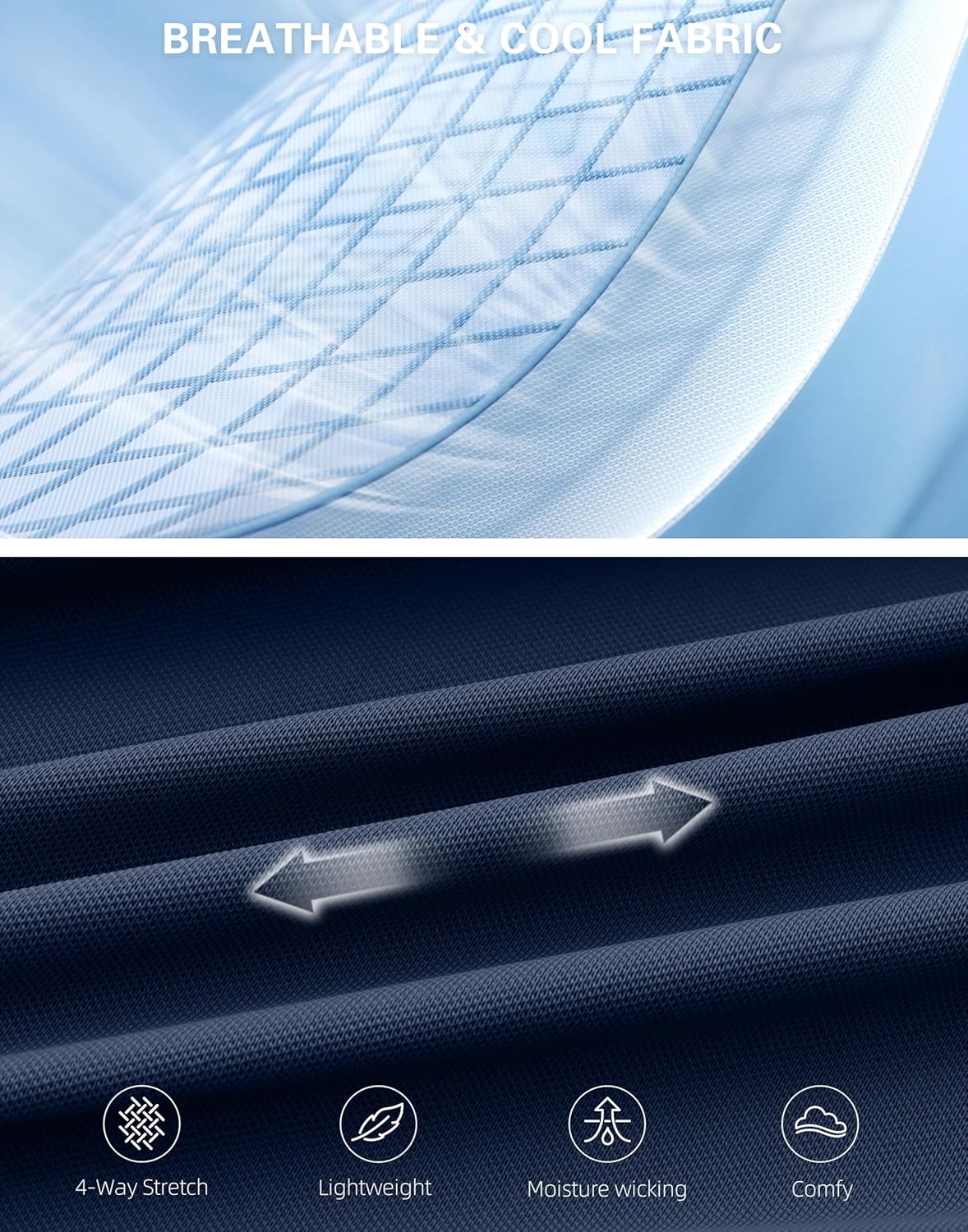 Viodia Mens Golf Shirts Collarless Quick Dry Summer Shirt Casual Short Sleeve Moisture Wicking Polo T Shirts - Image 6