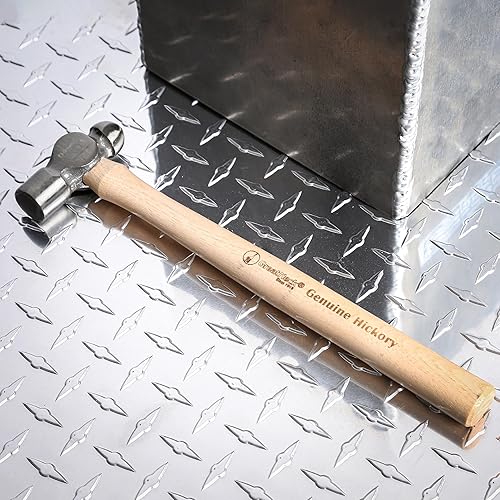 Miniatura 22 de GreatNeck BP12 - Martillo de bola de acero forjado con mango de martillo de bola de madera de nogal auténtico equilibrado, para remachar, dar