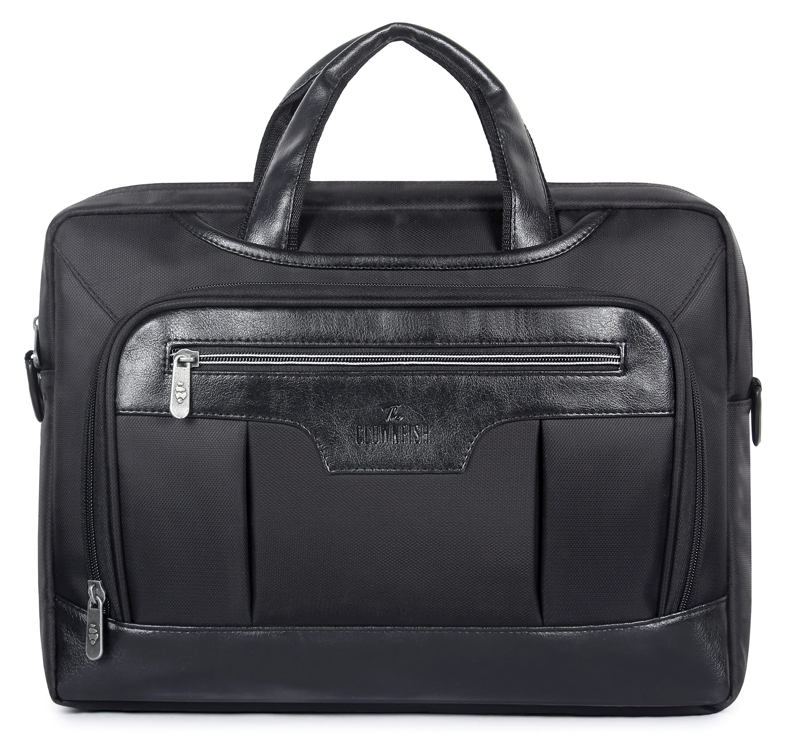 The Clownfish Davin Water-Resistant Nylon Unisex 15.6 inch Laptop Briefcase Messenger Bag Laptop Messenger Organizer Bag Shoulder Sling Office Bag with Multiple compartments for Men and Women (Black) (B094NG65T2) Amazon Price History, Amazon Price Tracker