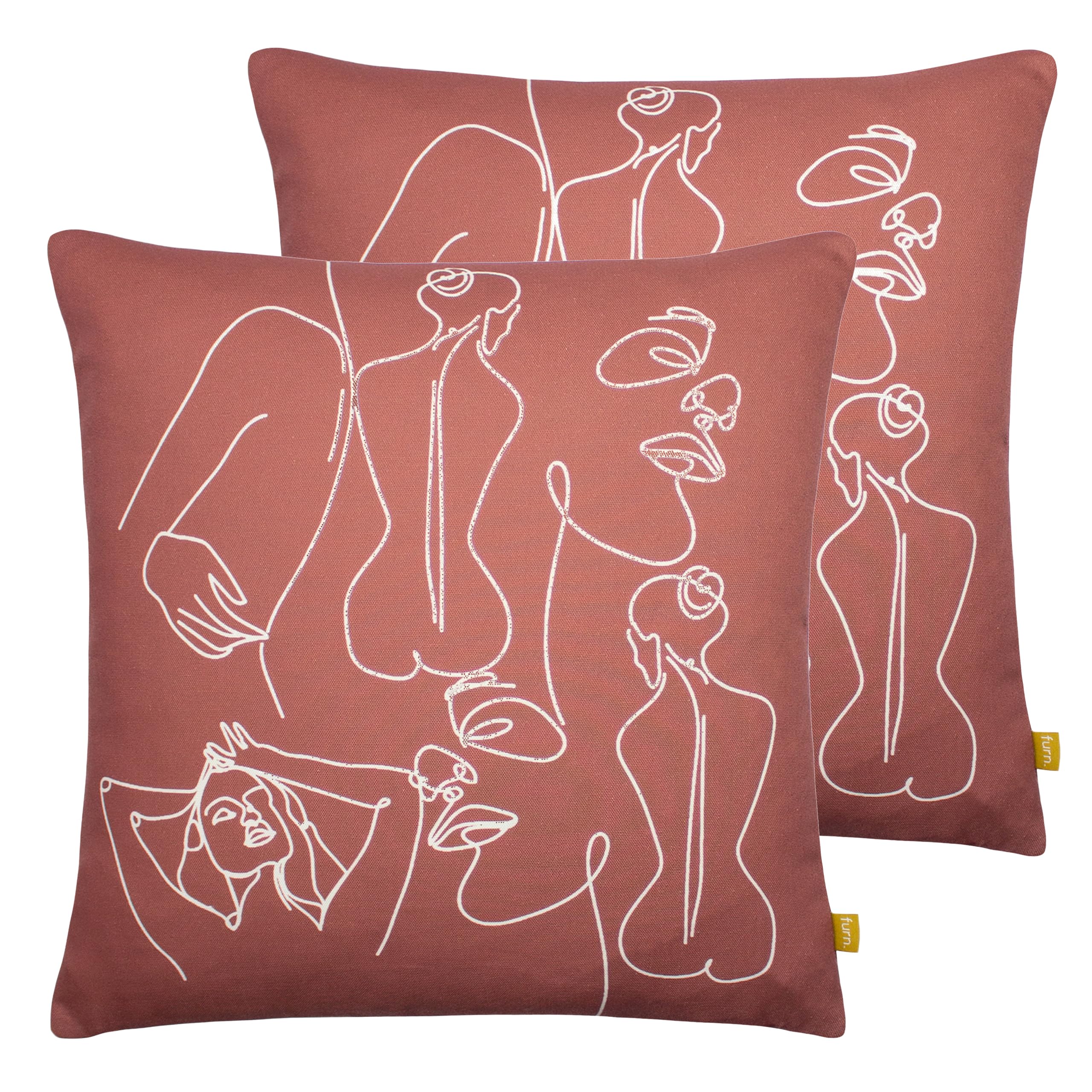 furn. Body Art Recycled Feather Filled Cushion - Twin Pack