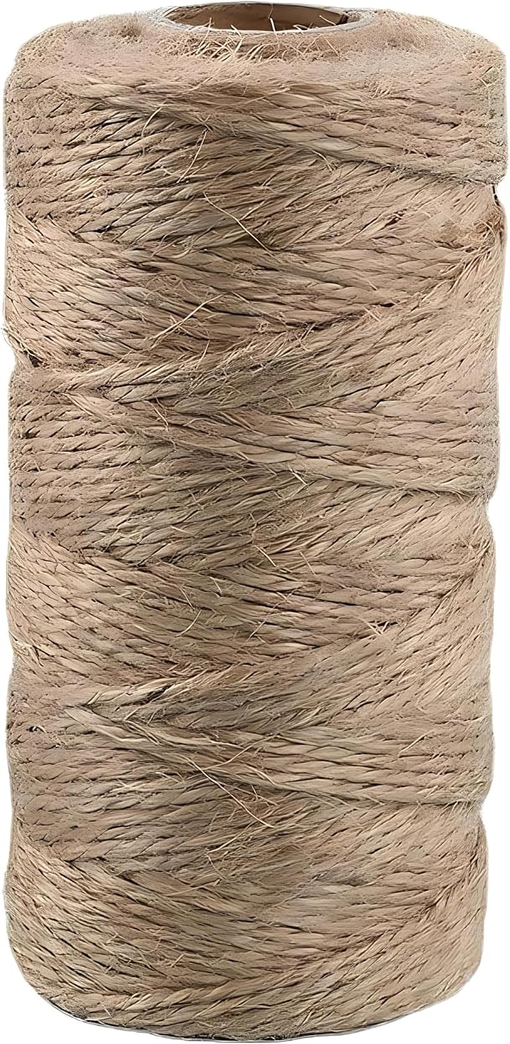 Natural Jute Twine String, 328 Feet - Durable Craft & Gift Wrapping String for Christmas & DIY Projects
