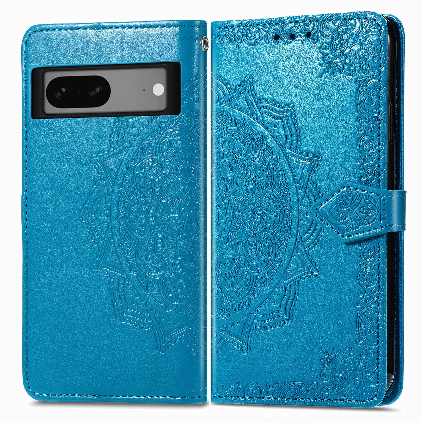 Fertuo Cover Per Google Pixel 7A, Custodia Portafoglio In Pelle Con Disegno Mandala, Rosa Oro, Chiusura Magnetica E Supporto