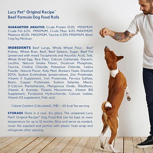 Miniatura 6 de Lucy Pet Products Rollo de comida para perros con fórmula de carne de res, 4 libras, (100600047)