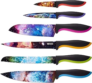 Cosmos Kitchen Knife Set in Gift Box - Color Chef Knives - Cooking Gifts for Husbands and Wives, Unique Wedding Gifts for ...