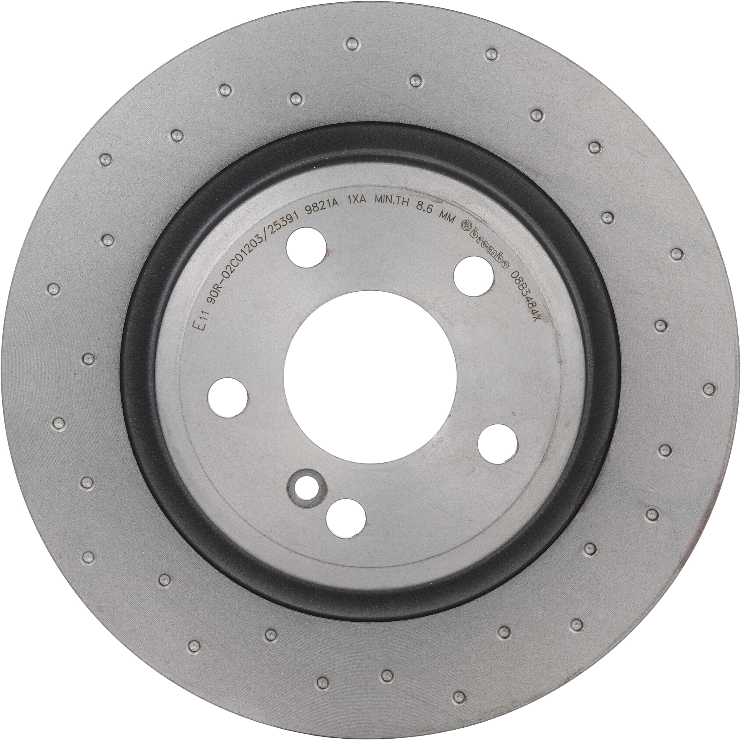 Brembo Xtra 08.B348.4X - Disco Freno Forato Posteriore, Set di 2