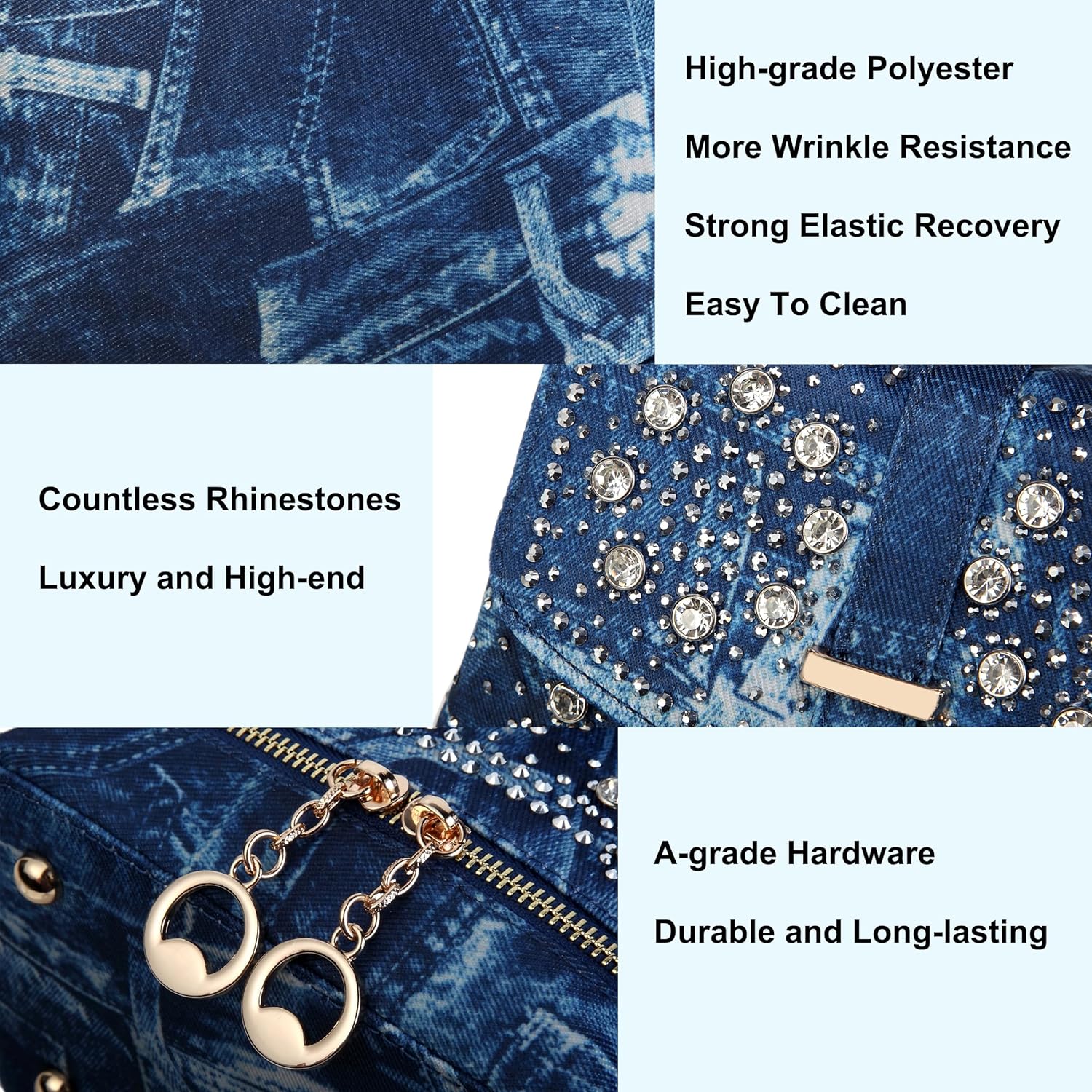 Bling Rhinestone Evening Purse for Women, Sparkling Crystal Clutch Handbag, Stunning Shoulder Bag for Party - Image 6