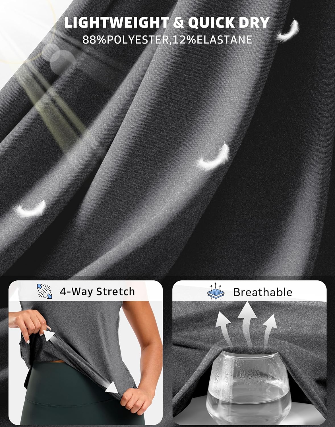 G Gradual Women's Sleeveless Workout Tops Lightweight High Neck Tennis Yoga Shirts Running Athletic Tank Tops for Women - Image 6