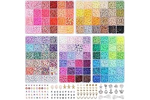 QUEFE 12000 PCS Colorful 115 Color Heishi Clay Beads Variety Pack