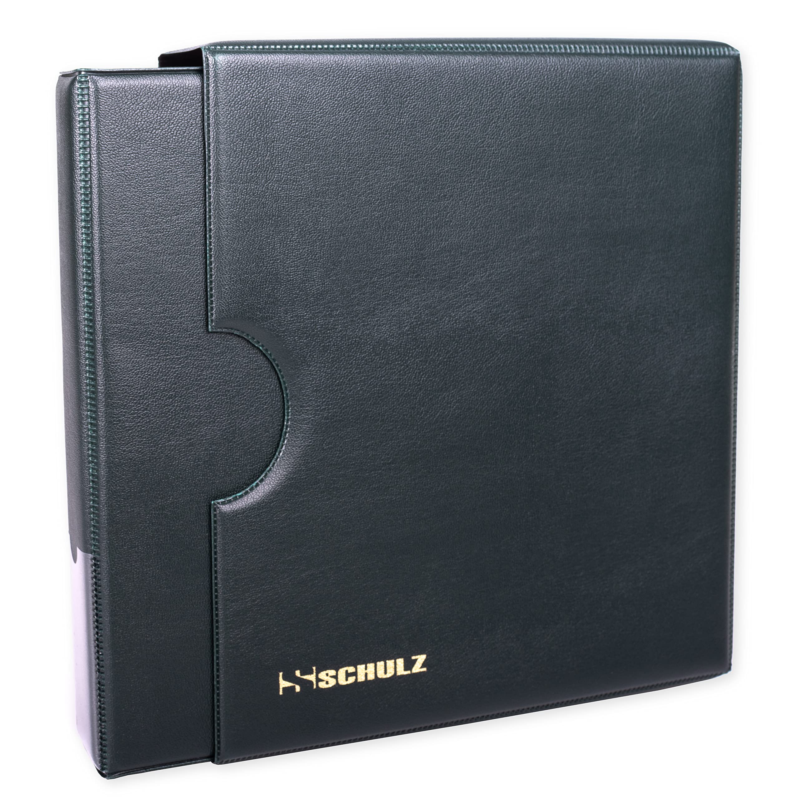 Coin Collection Album With Sleeve/Cover – 50p £1 £2 Crown Storage Binder For 221 Coins – Collecting Holder Protect And Store SCHULZ Coin Album Green