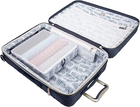 Ricardo Beverly Hills Indio Packing Cubes, Ultra-Lightweight with See-Through Mesh Lid, Pull-Tabs for Easy Zipping Access, Exclusive Stylish Botanical-Print Lining, Fern, 3-Piece Set